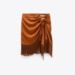Zara Fringe Mini Skirt - Size Small